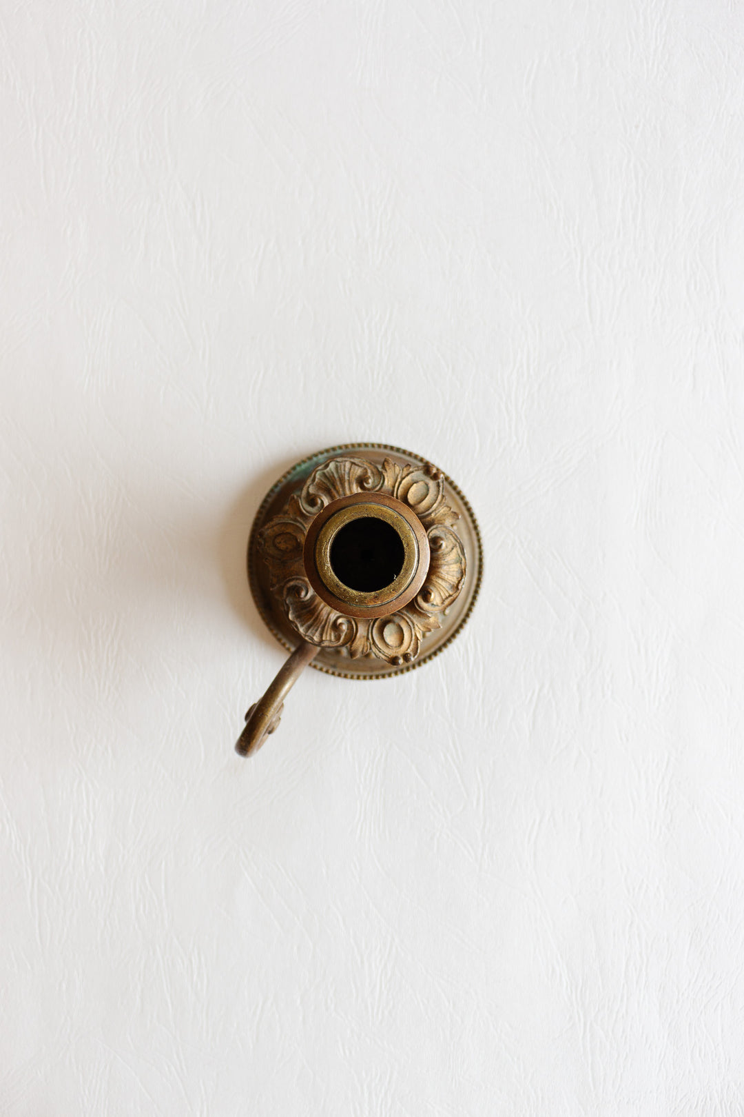 vintage french cast metal chamberstick