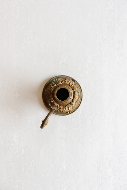 vintage french cast metal chamberstick