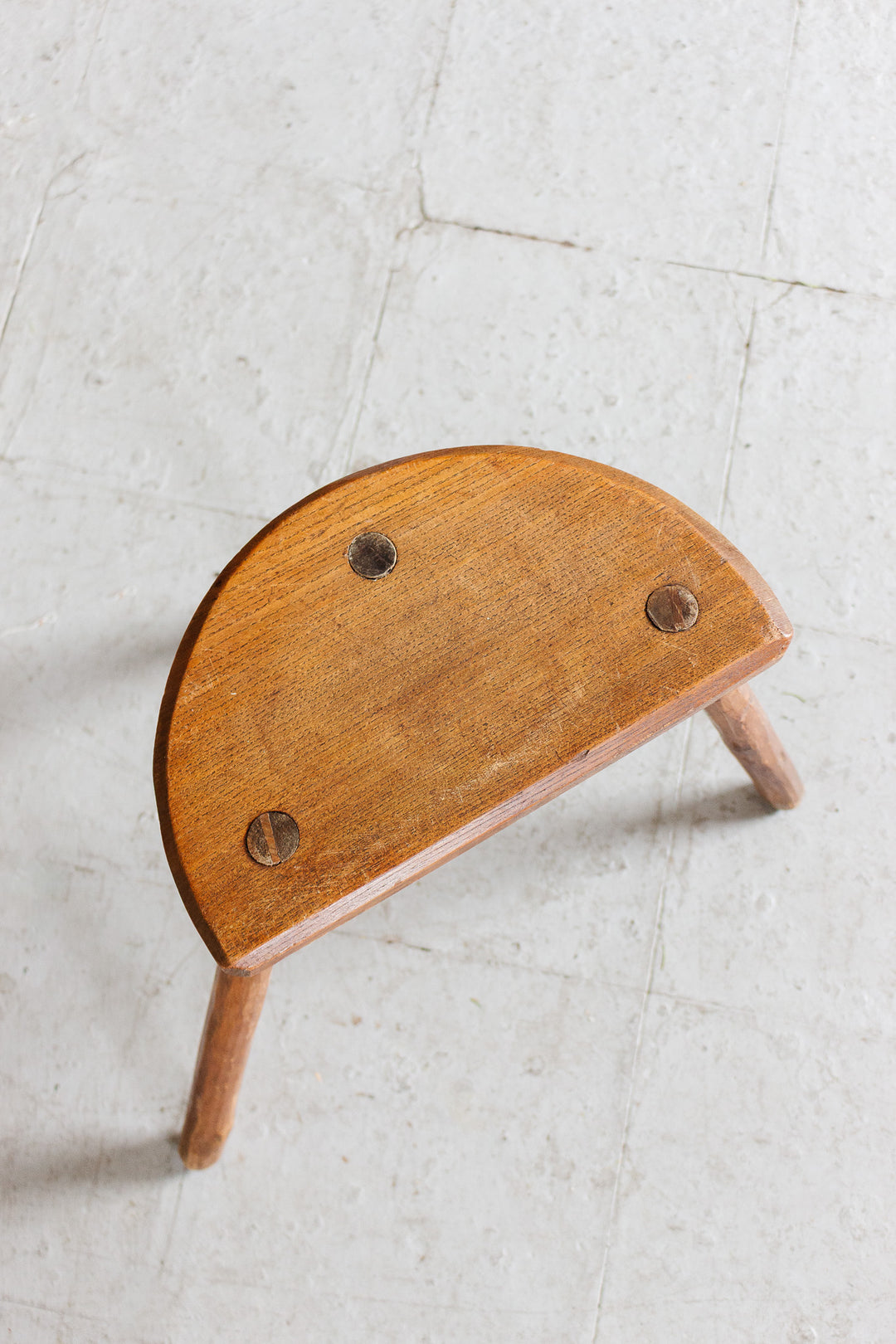 antique french farmhouse tripod wood stool
