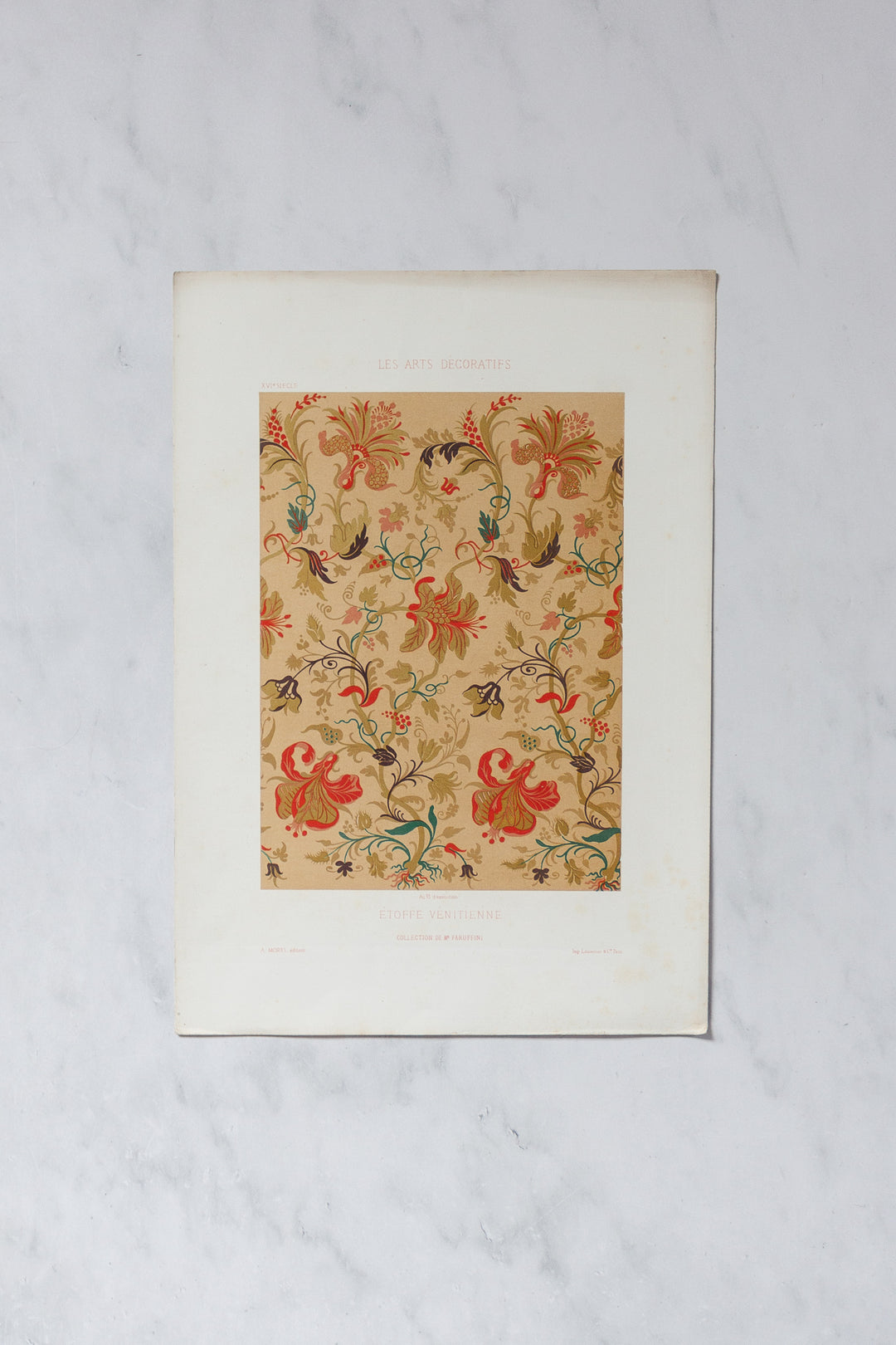 antique French decorative arts chromolithograph