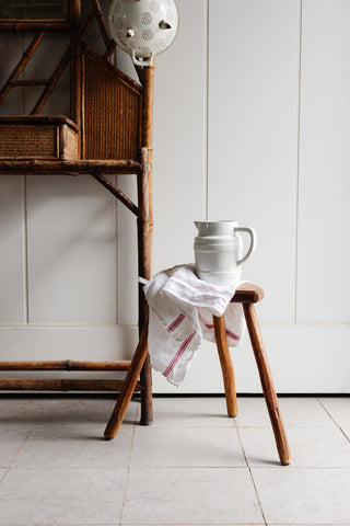 antique french farmhouse tripod wood stool