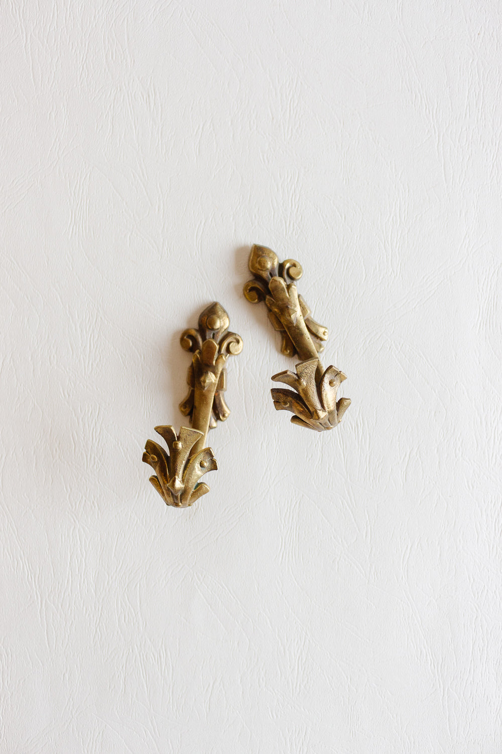 antique french brass wall mounted hook