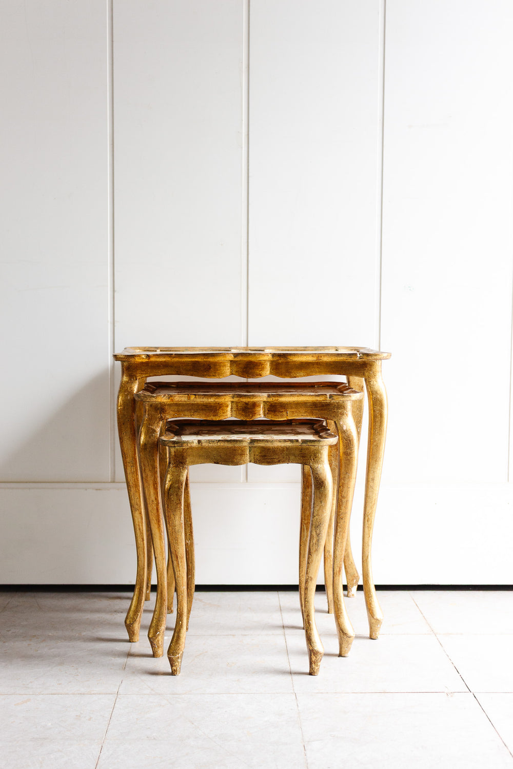 vintage italian florentine nesting tables