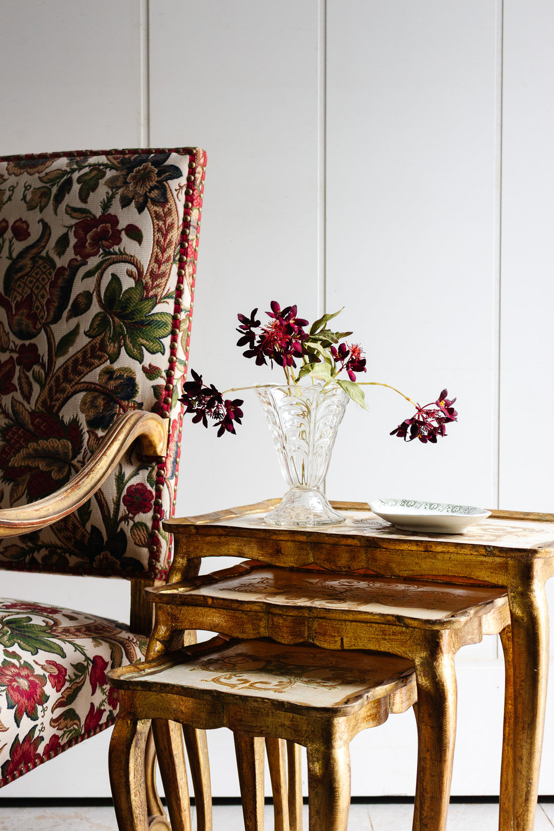 vintage italian florentine nesting tables