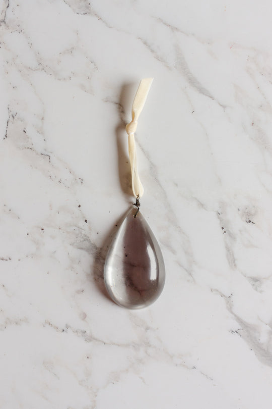 rare antique french smooth rounded teardrop crystal, three options