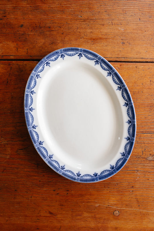 turn of the century English Booths flow blue china platter