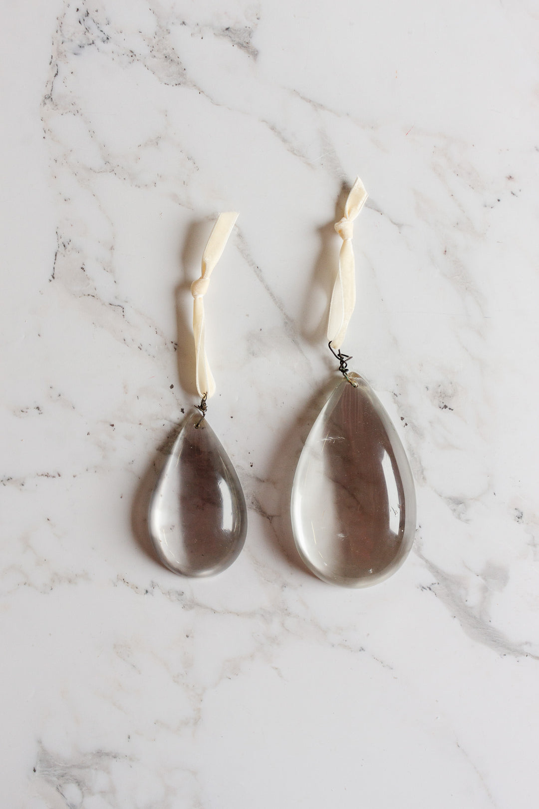 rare antique french smooth rounded teardrop crystal, three options