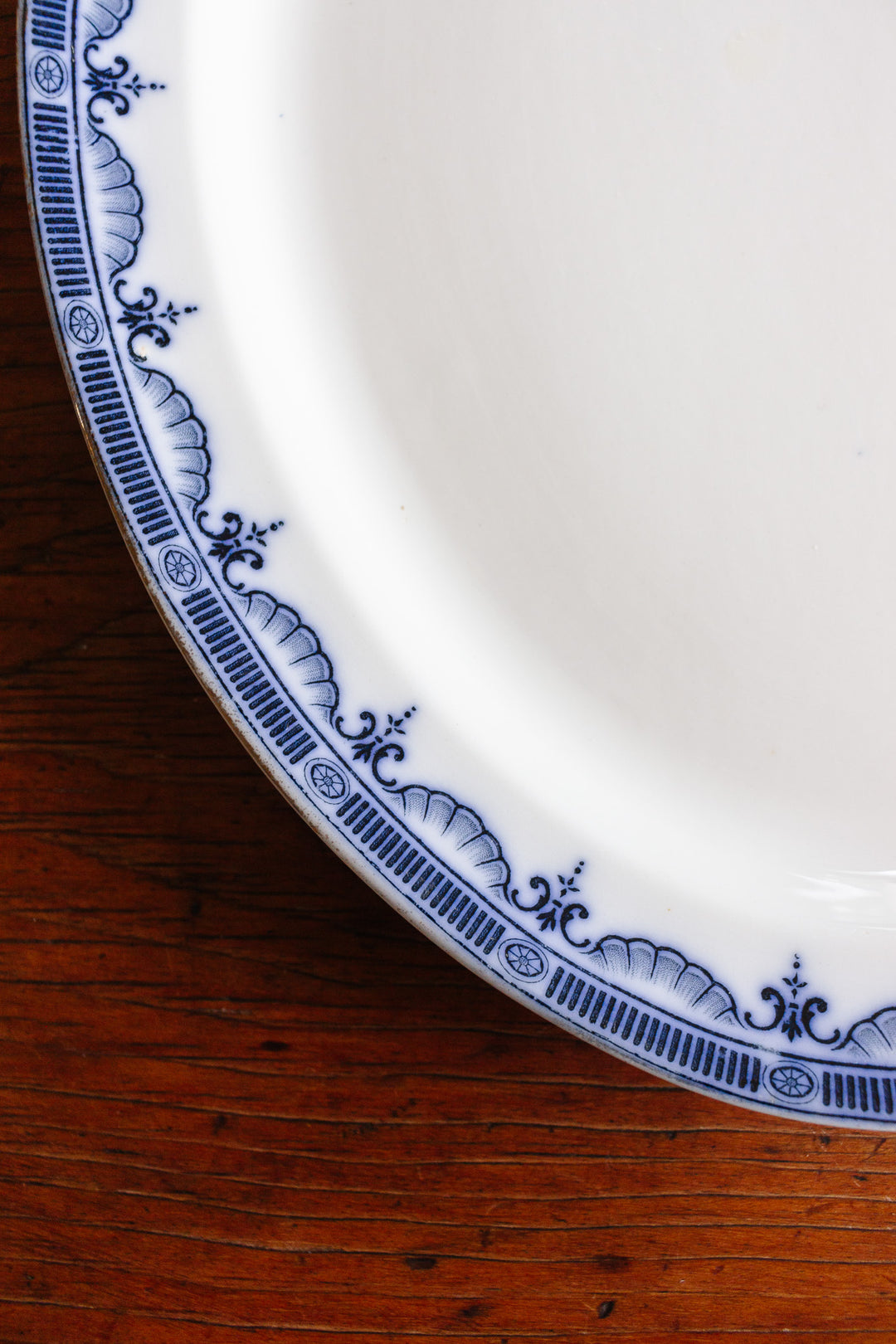 turn of the century English Booths flow blue china platter