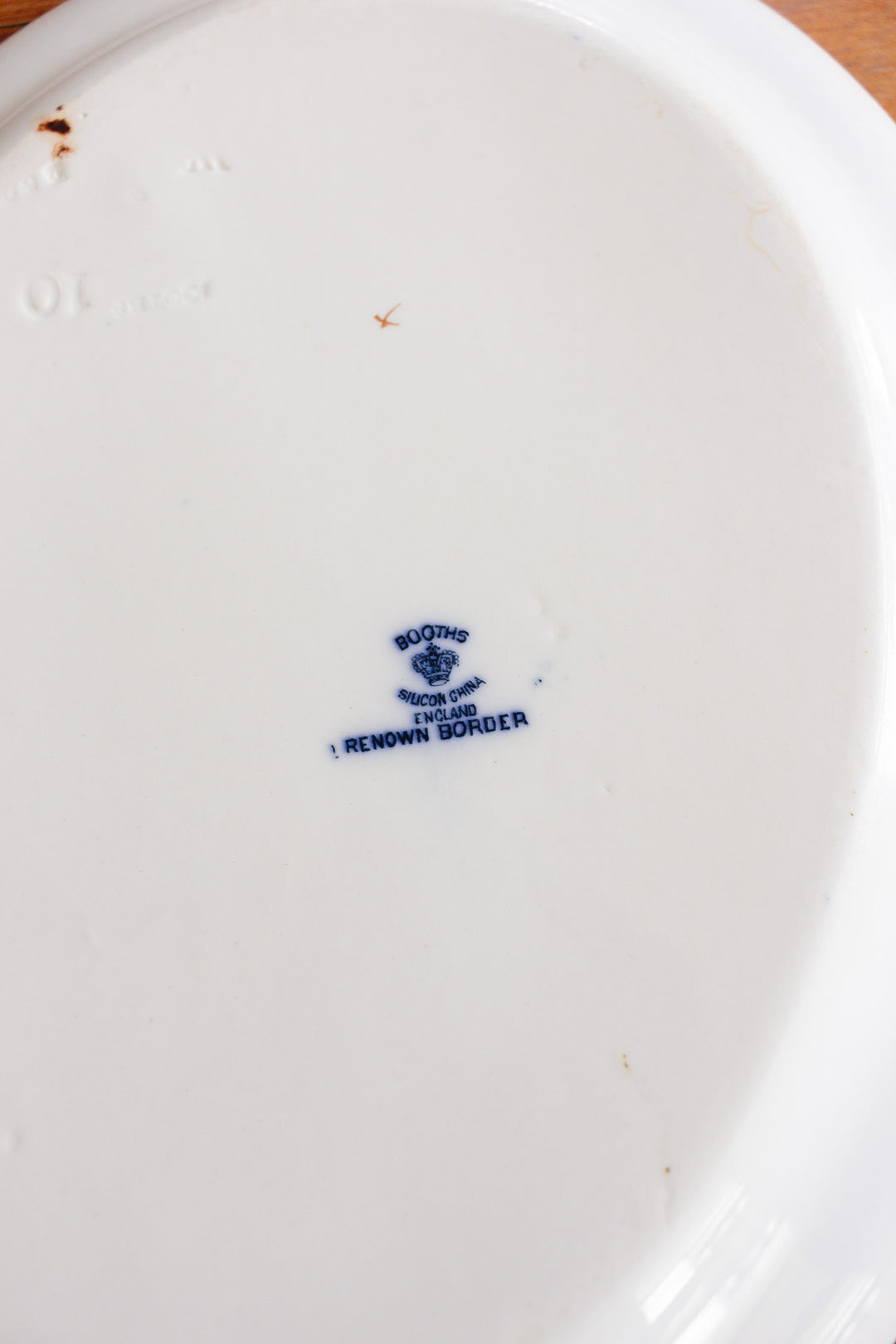 turn of the century English Booths flow blue china platter