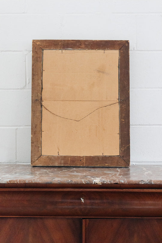 antique french wood and plaster mirror
