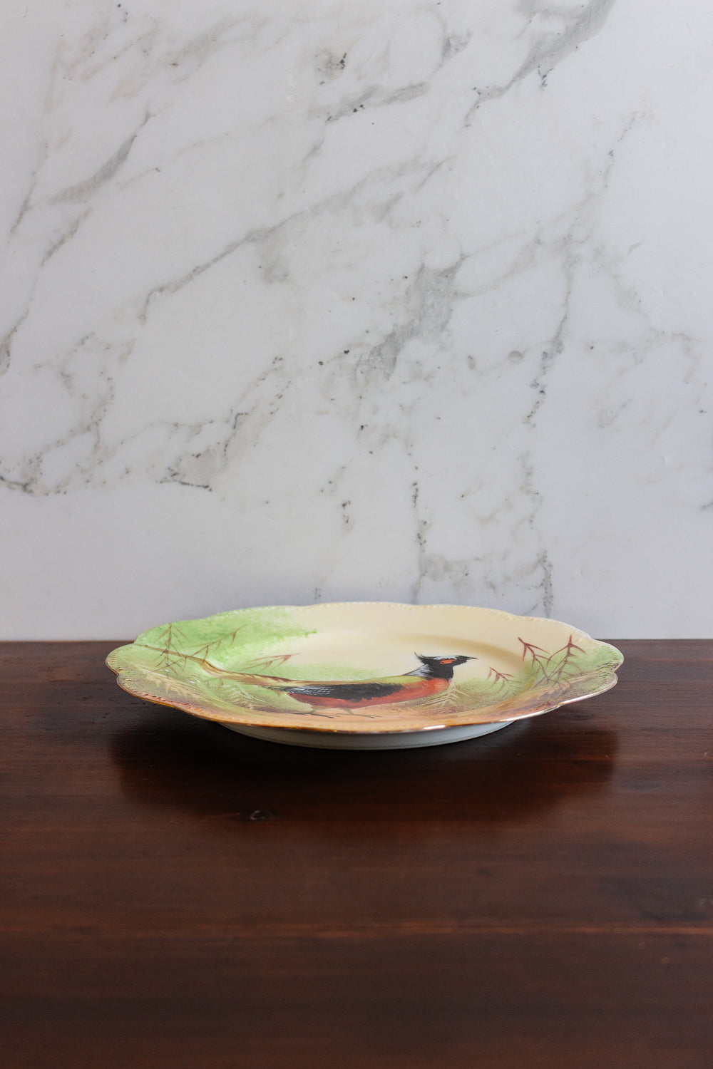 antique french limoges hand painted pheasant plate