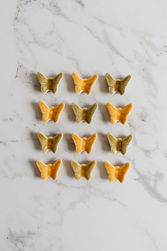 vintage french "papillion" knife rests, set of 6