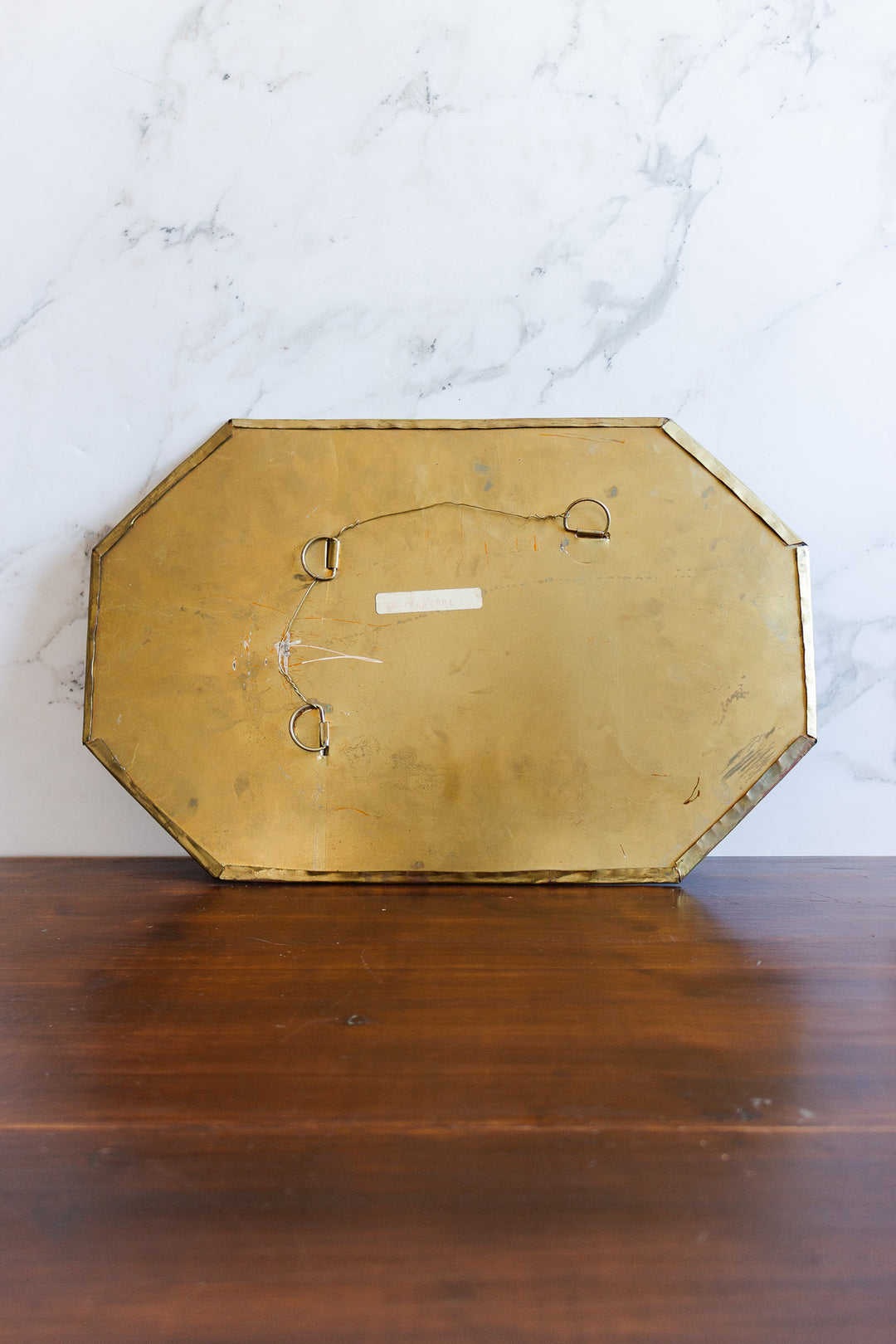antique moroccan brass elongated mirror