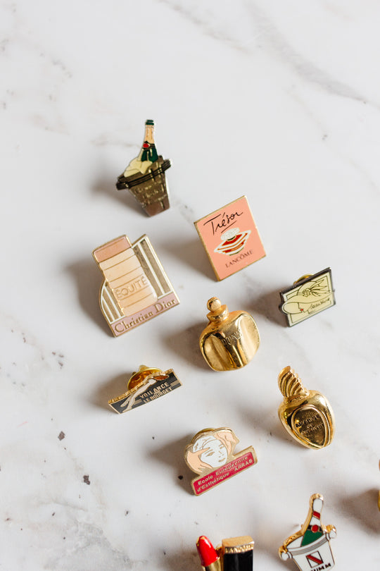 vintage french advertising collectible pins