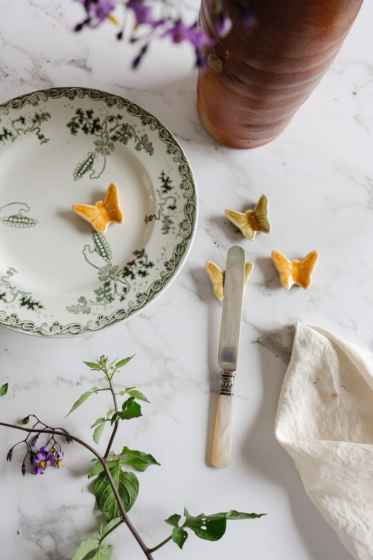 vintage french "papillion" knife rests, set of 6