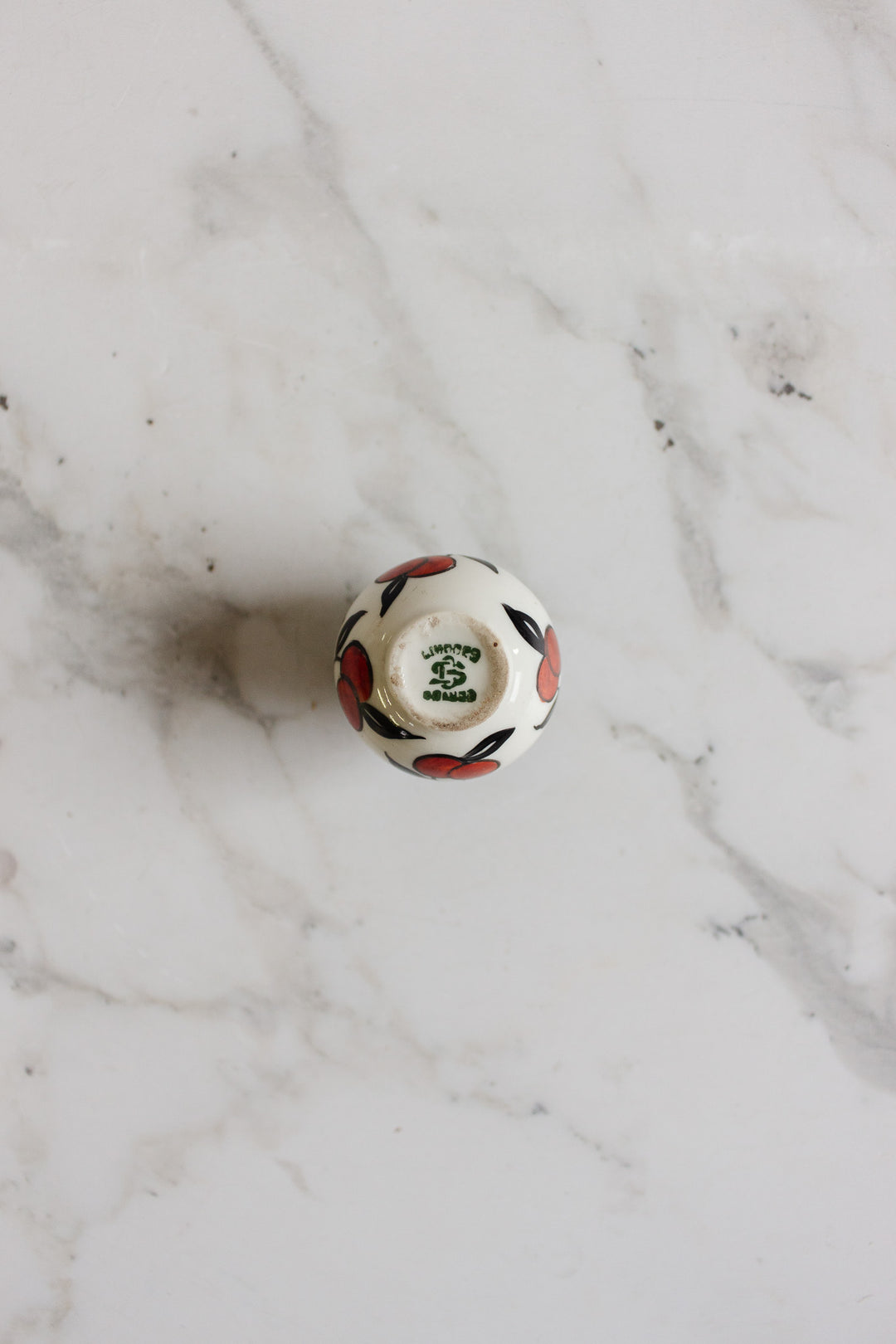 1920s limoges petite vase "avec cerises"