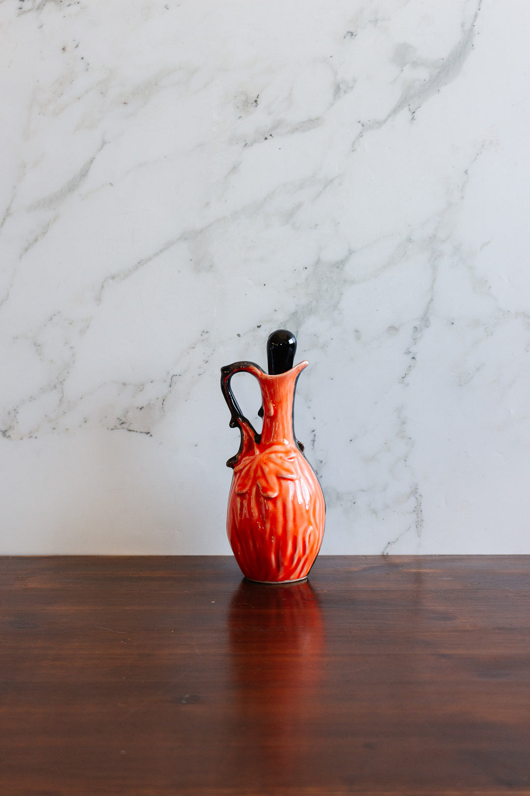 vintage vallauris ceramic decanter and liqueur cups
