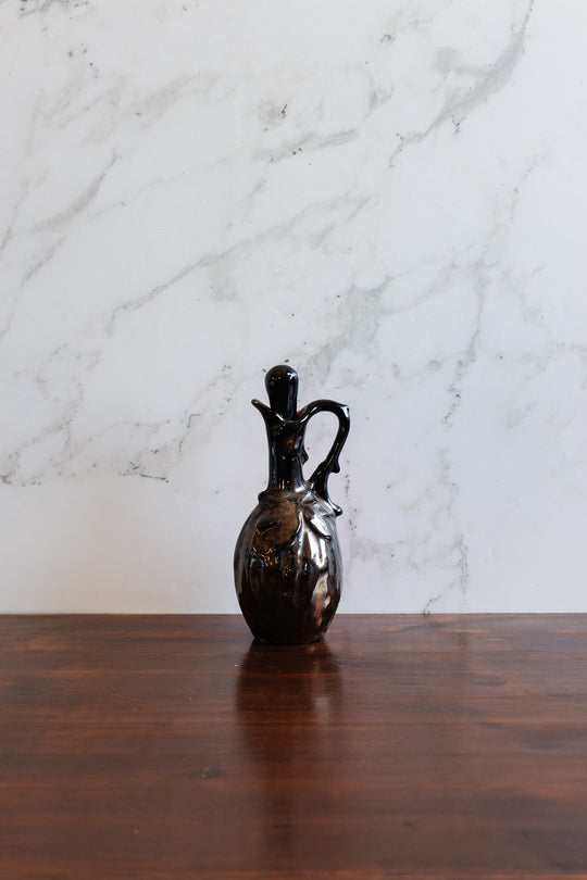 vintage vallauris ceramic decanter and liqueur cups