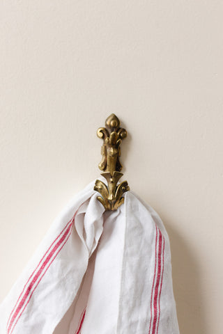 antique french brass wall mounted hook