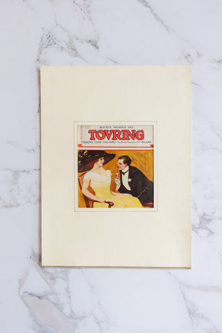 turn of the century Italian matted magazine cover, “Touring Club Italiano”