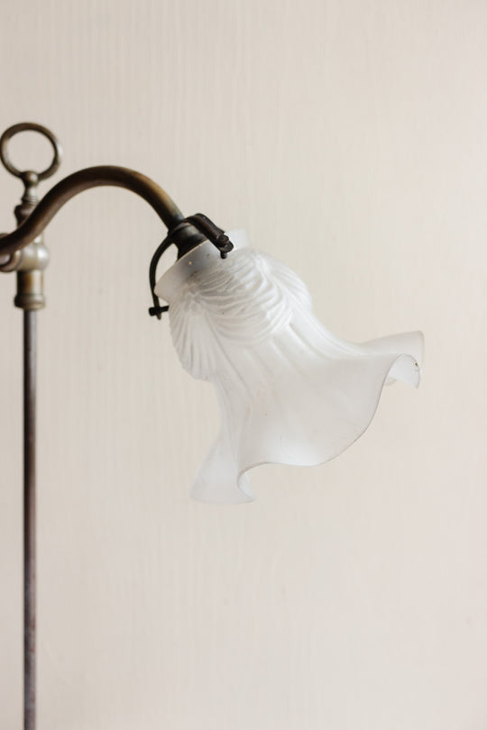 1930s French nickel plated articulating gooseneck lamp