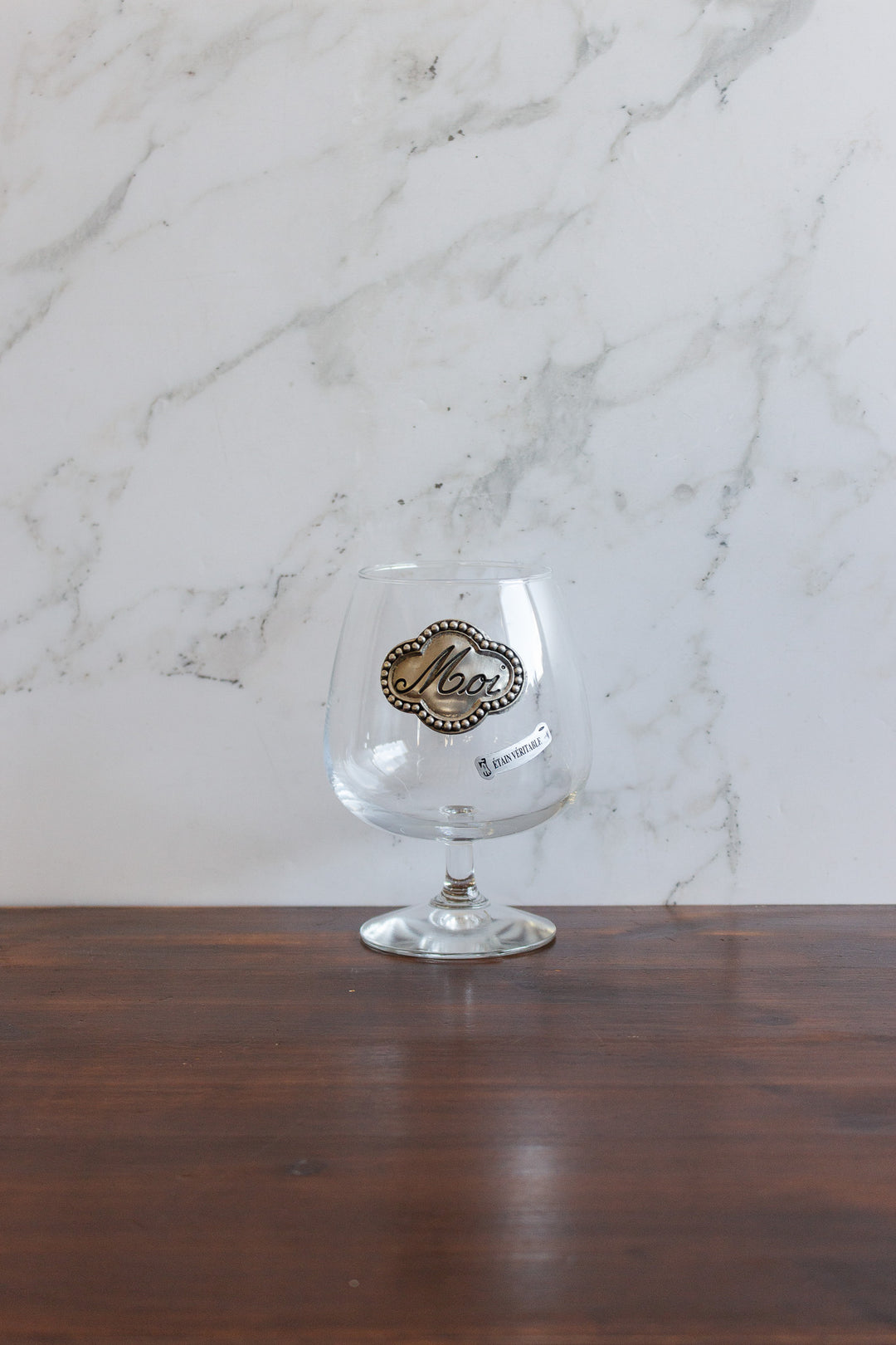 vintage french "moi" tulip style glass