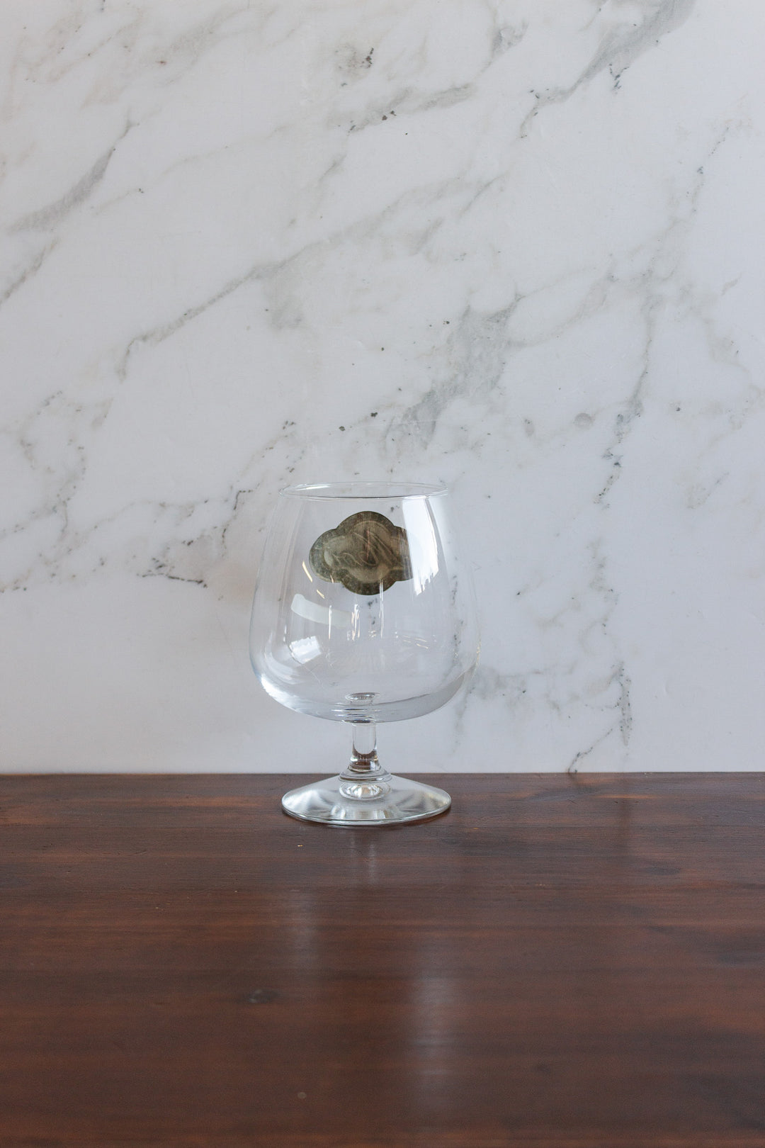 vintage french "moi" tulip style glass