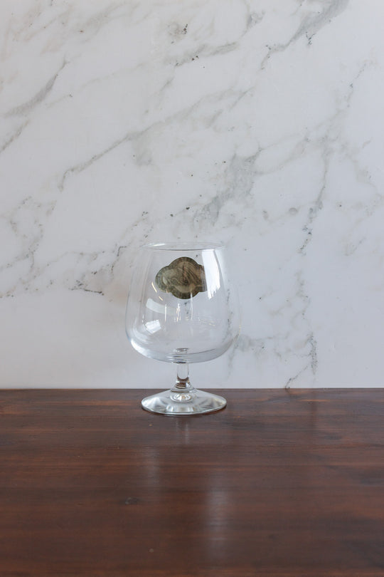 vintage french "moi" tulip style glass