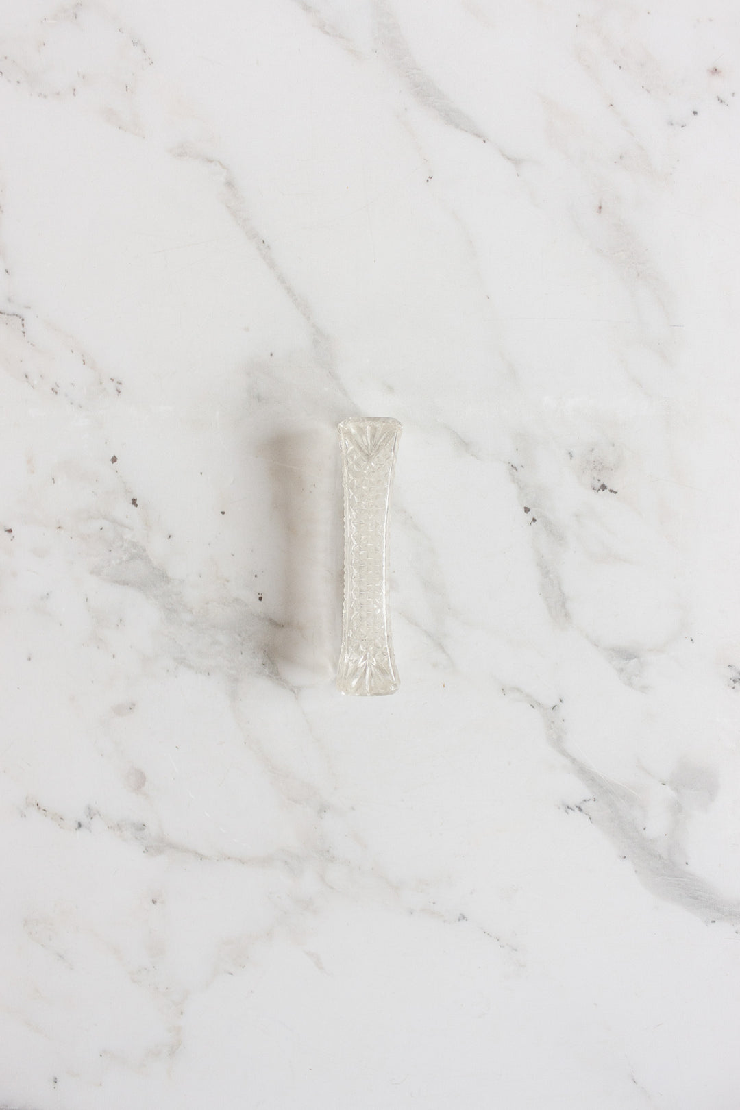 set of vintage french cut glass knife rests