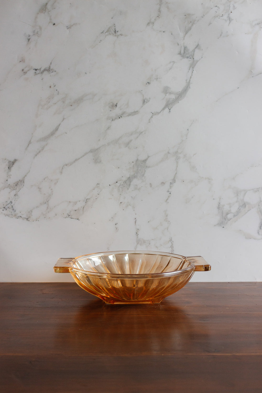 pink glass art deco bowl