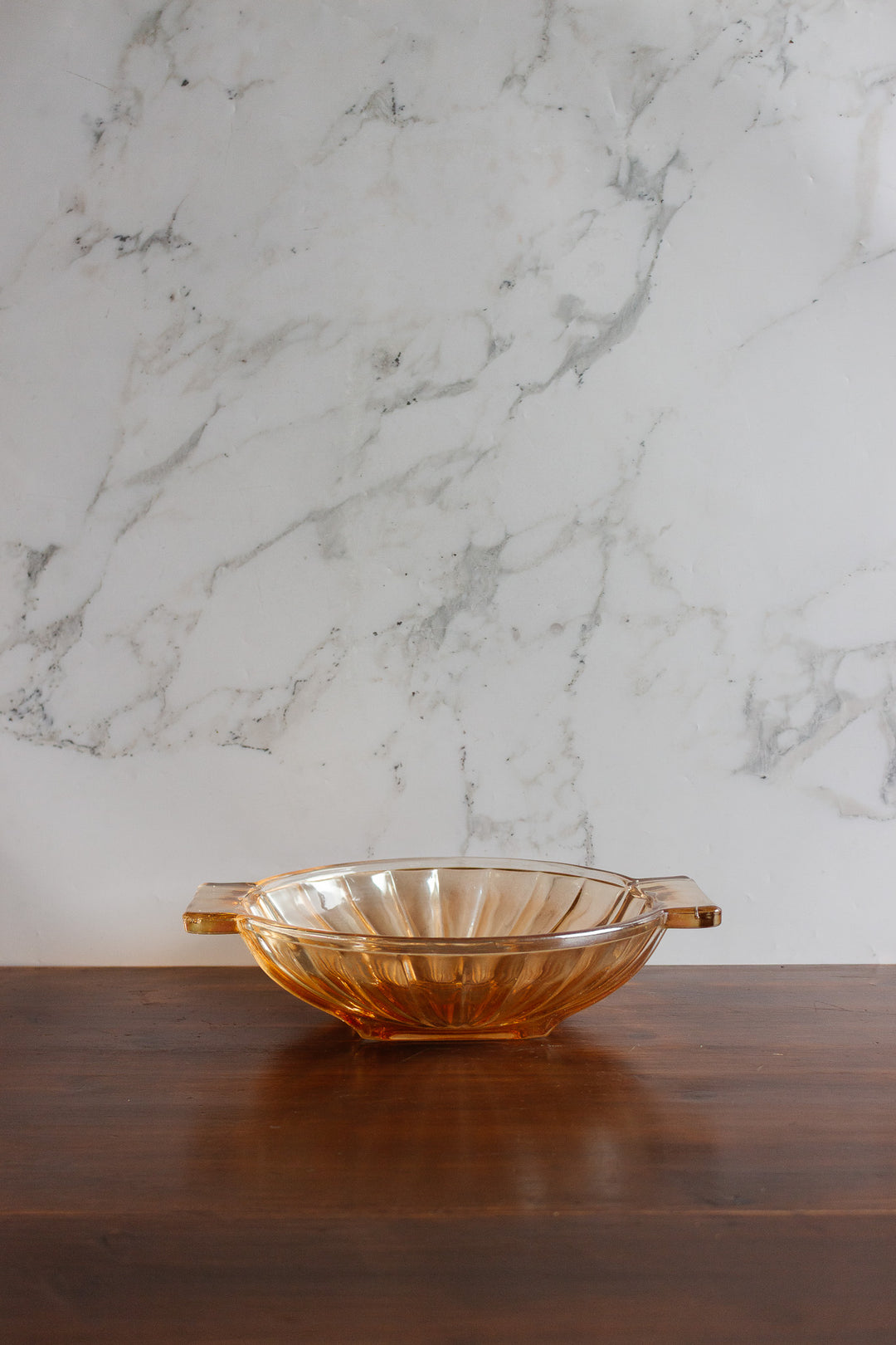 pink glass art deco bowl