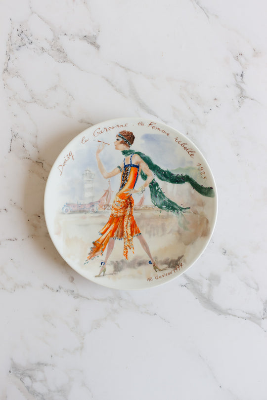 d'arceau limoges "les femmes du siecle" vintage set of 4 plates
