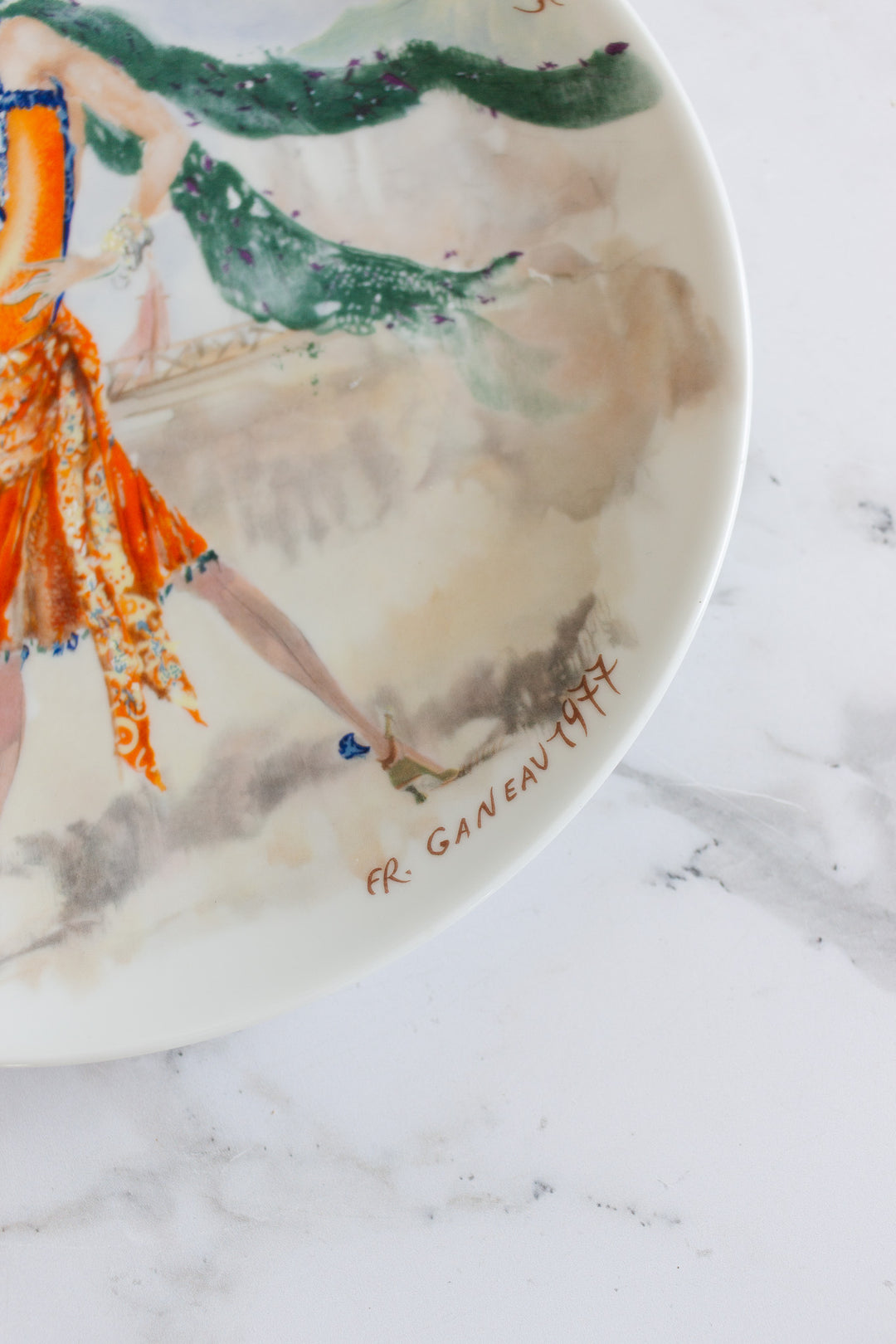 d'arceau limoges "les femmes du siecle" vintage set of 4 plates