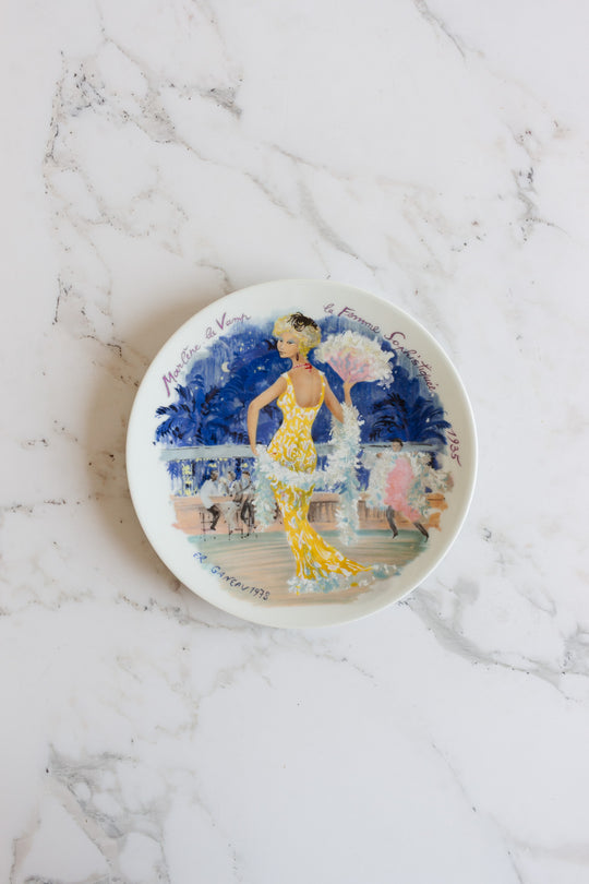 d'arceau limoges "les femmes du siecle" vintage set of 4 plates