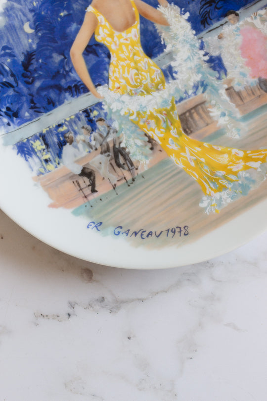 d'arceau limoges "les femmes du siecle" vintage set of 4 plates
