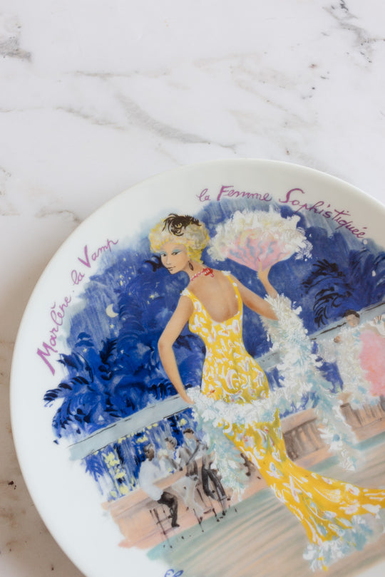 d'arceau limoges "les femmes du siecle" vintage set of 4 plates