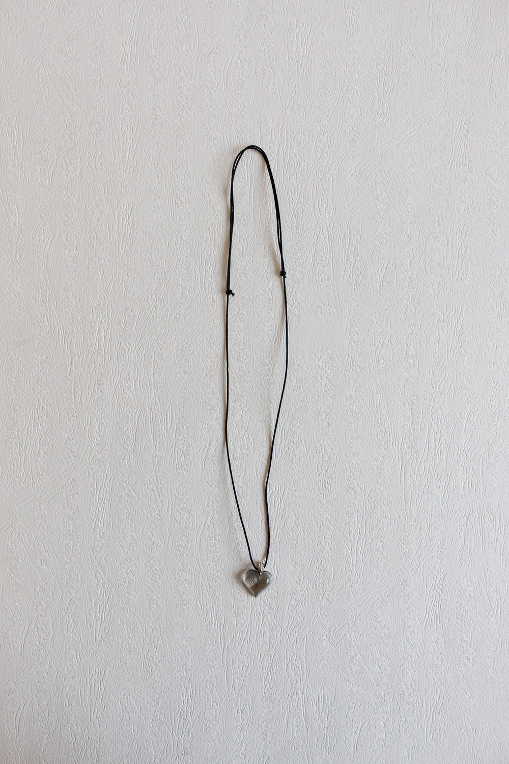 vintage french lalique crystal heart necklace