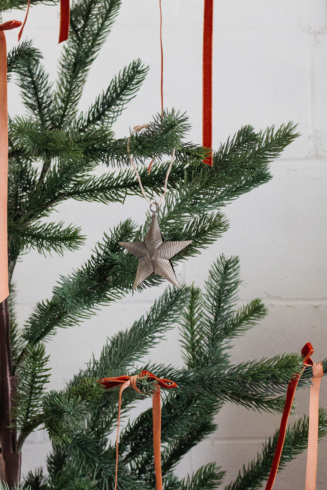 antique german pressed tin star ornament