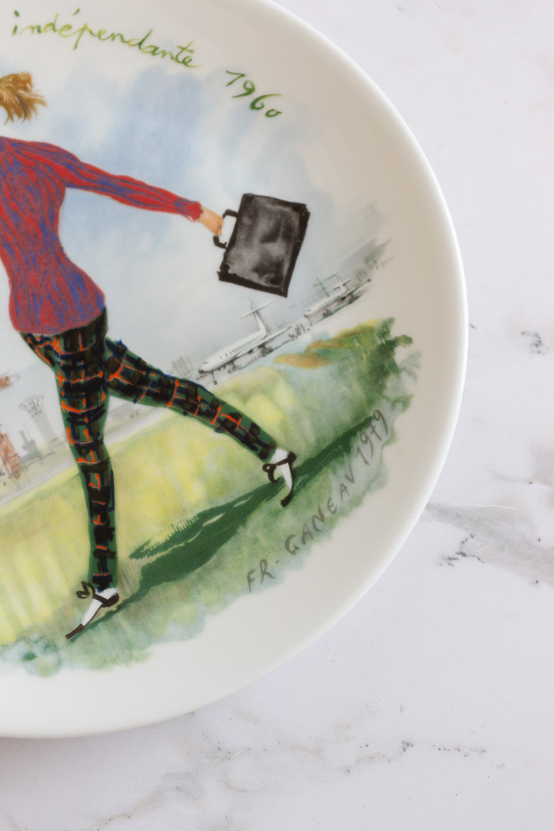 d'arceau limoges "les femmes du siecle" vintage set of 4 plates