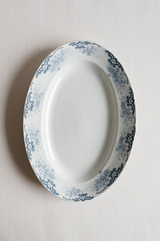 antique transferware platter by luneville circa 1890