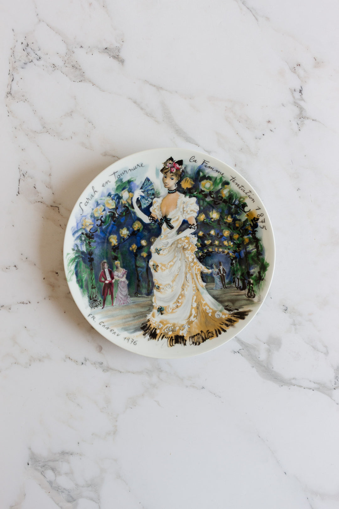 d'arceau limoges "les femmes du siecle" vintage set of 4 plates