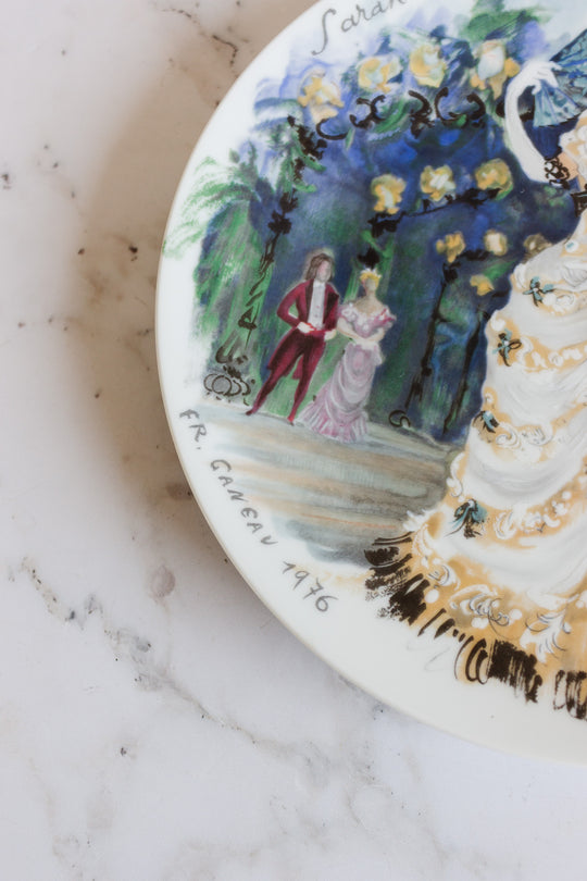 d'arceau limoges "les femmes du siecle" vintage set of 4 plates