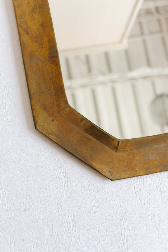 antique moroccan brass elongated mirror
