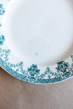 antique French St. Amand transferware dinner plates, set of 6