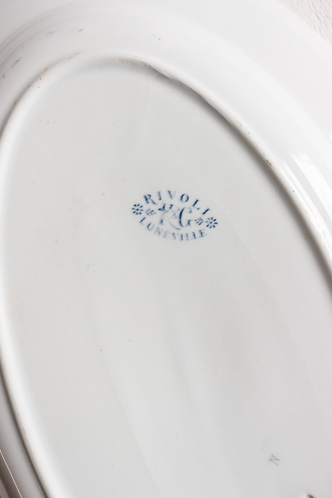 antique transferware platter by luneville circa 1890