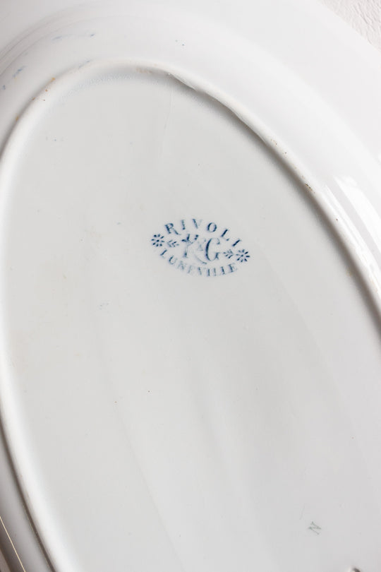 antique transferware platter by luneville circa 1890