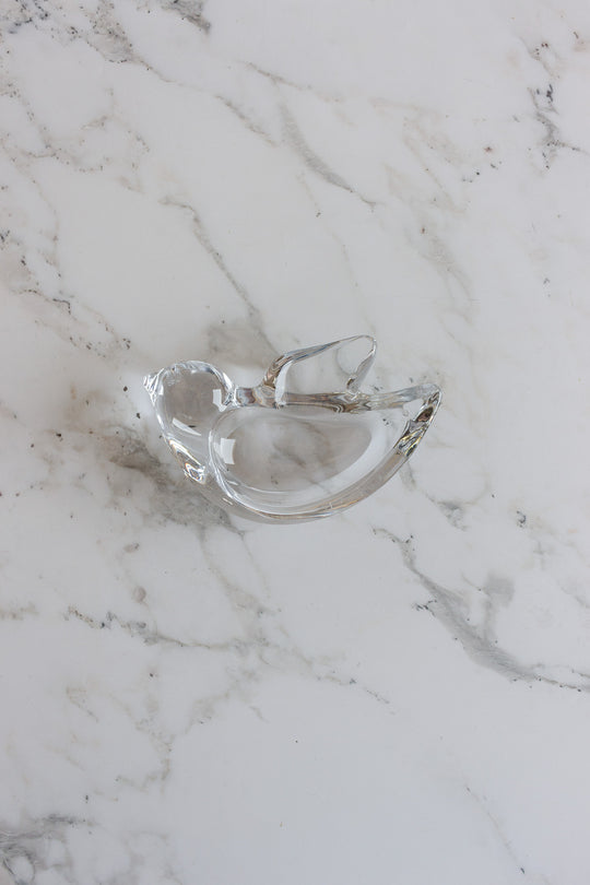 midcentury french art vannes crystal dove catch all