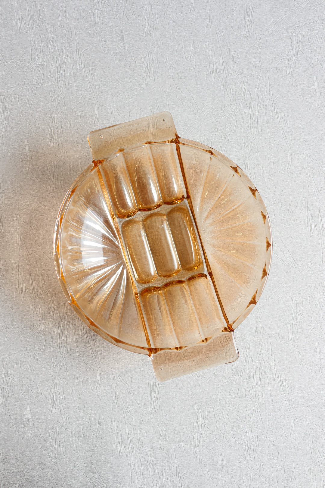pink glass art deco bowl