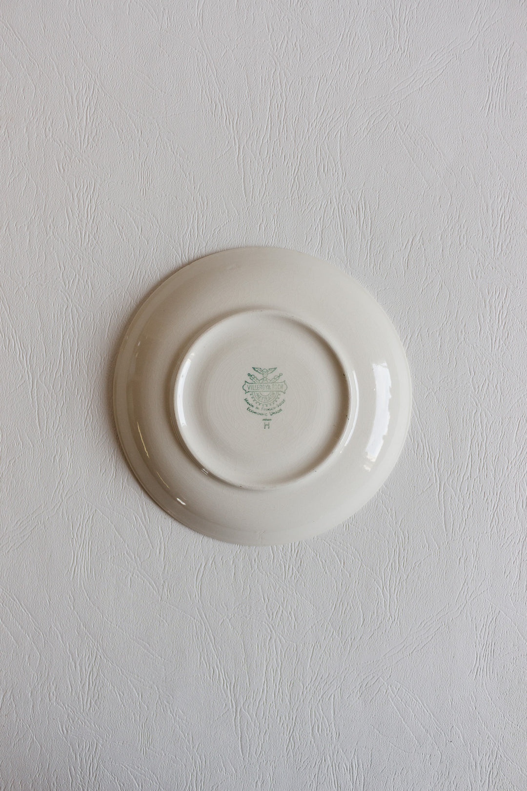 vintage french villeroy & boch seafoam green "moi et toi" pair of teacups and saucers