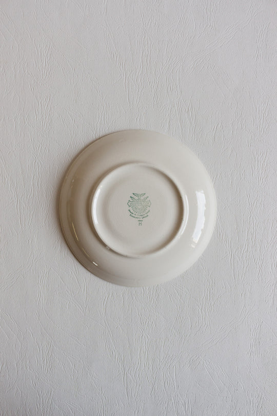 vintage french villeroy & boch seafoam green "moi et toi" pair of teacups and saucers